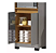 Suporte Para Microondas E Forno Armário Multiuso Organizador Para Cozinha Moderno Jt - Imagem 5