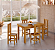 Conjunto Mesa De Madeira Maciça 120x88 + 4 Cadeiras Luxo Sfa - Imagem 3