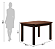 Conjunto Mesa De Madeira 120x88 Com 4 Cadeiras Estofadas Sfa - Imagem 11