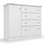 Cômoda Infantil Espaçosa Com 04 Gavetas E 01 Porta Para Quarto Baby Luxo Icp - Imagem 4