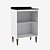 Armário Gabinete Branco Moderno Para Cozinha Balcão Espaçoso Com 2 Portas e Pés Gs - Imagem 2