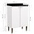 Armário Gabinete Branco Moderno Para Cozinha Balcão Espaçoso Com 2 Portas e Pés Gs - Imagem 3