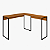 Mesa Em L Industrial Moderna Para Escritório Espaçosa Com Estrutura Metalica - Imagem 5