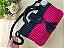 Bolsa Liz, media ,carregar na mão ou ombro, cor pink e azul marinho . - Imagem 1