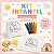 Mochila Saco Infantil Para Colorir + Desenho + 6 Gizes de Cera - Imagem 1