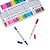 Kit Canetinhas Ponta Dupla Com 24 Cores Personalizado Como Desejar + Bloquinho de Colorir de Brinde - Imagem 5
