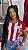 CAMISA ESCUDO ATUAL LISTRADA - FEMININA - Imagem 1