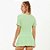 T-Shirt Alto Giro Skin Fit Decote Canoa e Silk Verde Joy 2111737 - Imagem 2