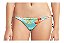 Biquíni New Beach Cropped Velvet Compose Botanic Neon Azul/Vermelho - Imagem 4