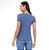 T-Shirt Alto Giro Skin Fit Alongada Azul Moonlight - Feminino - Imagem 3