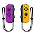 Controle Joy Con Nintendo Switch Neon Purple/Orange Seminovo - Imagem 1
