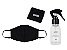 Kit 1 Máscara Antiviral Luggio Infantil Preta com Porta Máscara + Frasco Spray 60ml - Imagem 1