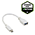 Cabo Adaptador OTG - USB-A / Type-C - Branco - Verde - Imagem 1