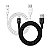 Cabo Trix - Tipo C / USB / LIGHTINING - 1M - BRANCO / PRETO - SPACE - Imagem 2