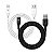 Cabo Trix - Tipo C / USB / LIGHTINING - 1M - BRANCO / PRETO - SPACE - Imagem 11