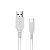 Cabo Easy USB-A / Tipo-C 1 Metro, PVC Reforçado, Carregamento Rápido 18W 3A e Transferência de Dados 480 Mbps, Branco – Gshield - Imagem 1
