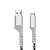 Cabo Lightning / USB-A | Micro USB -A |Tipo C / USB-A 1M Nylon Trançado, Carregamento Rápido 3A e Transferência de Dados 480Mbps - Branco - Fish Kevlar - Imagem 3
