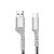 Cabo Lightning / USB-A | Micro USB -A |Tipo C / USB-A 1M Nylon Trançado, Carregamento Rápido 3A e Transferência de Dados 480Mbps - Branco - Fish Kevlar - Imagem 2