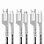 Cabo Lightning / USB-A | Micro USB -A |Tipo C / USB-A 1M Nylon Trançado, Carregamento Rápido 3A e Transferência de Dados 480Mbps - Branco - Fish Kevlar - Imagem 1
