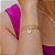 Pulseira Cadeado Coração Elos Banho de Ouro 18k - Imagem 1