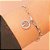 Pulseira Corrente Medalha Árvore da Vida Zircônias Banho de Ródio Branco - Imagem 2