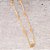 Colar Longo Folhas Vazadas Banho de Ouro 18k - Imagem 1
