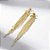 Brinco Longo Franjas Banho de Ouro 18k - Imagem 3