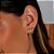 Brinco Ear Hook Zircônias Coloridas Banho de Ouro 18k - Imagem 1