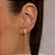 Brinco Ear Line Três Zircônias Incolor Banho de Ouro 18k - Imagem 1