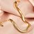 Pulseira Snake Grossa Banho de Ouro 18k - Imagem 2