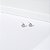 Brinco Coração Pequeno Incolor Banho de Ródio Branco - Imagem 1