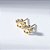 Brinco Pet Patinha Zircônias Incolor Banho de Ouro 18k - Imagem 1