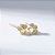 Brinco Pet Patinha Zircônias Incolor Banho de Ouro 18k - Imagem 3