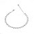 Pulseira Fileira Mini Corações Banho de Ródio Branco - Imagem 1