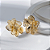 Brinco Flor Grande Zircônia Central Banho de Ouro 18k - Imagem 1