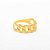 Anel Elos Zircônias Incolor Banho de Ouro 18k - Imagem 1
