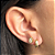 Brinco Gota Zircônia Incolor Banho de Ouro 18k - Imagem 4