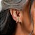 Brinco Ear Hook Zircônias Incolor Banho de Ouro 18k - Imagem 2