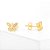 Brinco Borboleta Zircônias Incolor Banho de Ouro 18k - Imagem 1