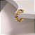 Piercing Círculos Zircônias Incolor Banho de Ouro 18k - Imagem 1