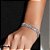 Pulseira Glam Baguettes 0,1cm Zircônias Incolor Banho de Ródio Branco - Imagem 3
