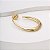 Argola Lisa Formato Oval Banho de Ouro 18k - Imagem 5