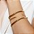Bracelete Aberto Ponto de Luz Banho de Ouro 18k - Imagem 2
