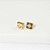 Brinco Quadrado Zircônia Incolor Banho de Ouro 18k - Imagem 1