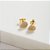 Brinco Pequeno Gota zircônias Incolor Banho de Ouro 18k - Imagem 1
