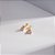 Brinco Gota Zircônia Rosa Banho de Ouro 18k - Imagem 1