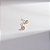 Brinco Pequeno Zircônia Ponto de Luz Rosa Banho de Ouro 18k - Imagem 1