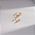 Brinco Pequeno Zircônia Ponto de Luz Rosa Banho de Ouro 18k - Imagem 3