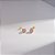 Brinco Médio Zircônia Ponto de Luz Rosa Banho de Ouro 18k - Imagem 1