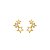 Brinco Estrelas Zircônia Banho de Ouro 18k - Imagem 1